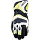 Five RFX4 EVO Motorcycle Gloves, black-white-yellow, Size 2XL