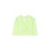 Justice Long Sleeve Top Green Print V Neck Tops - Kids Girl's Size Small