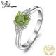 JewelryPalace 1.1ct Genuine Natural Peridot 925 Sterling Silver Solitaire Ring for Woman Fashion
