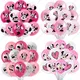 Disney 10/20/30pcs 12 Inch Pink Minnie Mouse Latex Balloon Party Supplies Party Balloon Balloons for