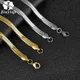 Stainless Steel Flat Necklace Waterproof Filmy Snake Chain Men Gift Jewelry Various Length Choker