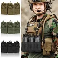 Tactical Molle Pouch Triple Magazine Pouch Double-Layer Mag Pouches Universal Cartridge Holder M4