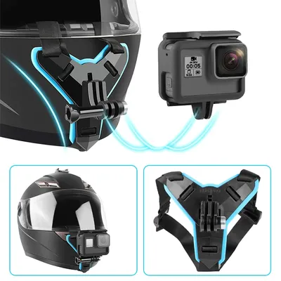 For Gopro Helmet Chin Mount Sports Camera Support Go Pro Motorcycle Helmet Mount Moto for Gopro Hero 9 8 7 6 5 4 3 Action Camera
