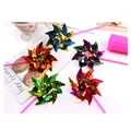 100 Pcs/Pack Colorful Sequins Windmill Toys Children Small Handmade DIY Plastic Wind Spinner Garden