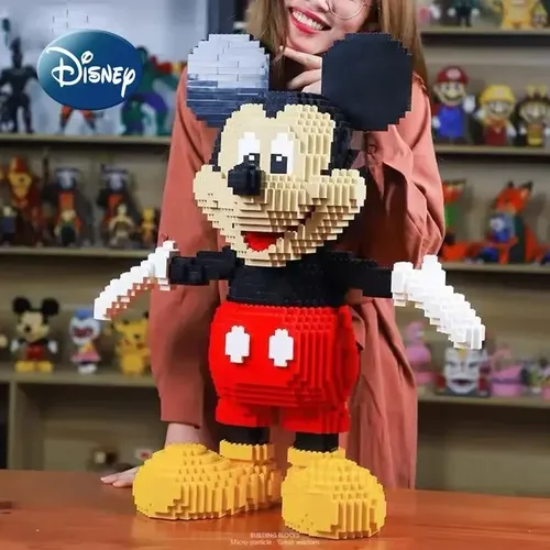 Disney Mickey 2024 neues Baustein Spielzeug 38cm Puzzle montiert Baustein Spielzeug DIY Cartoon 3D