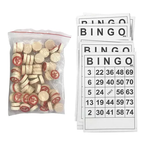 40 teile/satz Bingo Spiel Teile 40 Bingo Karten Plus 75 Zahlen Chips Für Kinder Party Interaktive