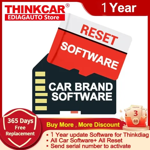 Thinkcar think diag 1 jahr update alle software und 15 resets software kostenlos für alle autos