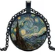 2019/Ölgemälde Starry Nacht Anhänger Starry Nacht Halskette Vincent Van Gogh Anhänger Bronze Vintage