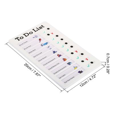 Checklist Board Set, 6 Pcs Chore Chart Plan with Cardstock, White