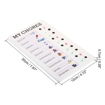 Checklist Board Set, 4 Pcs Chore Chart Plan with Card My Chore, White