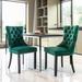 High-end Tufted Solid Wood Upholstered Dining Chair with Wood Legs Nailhead Trim