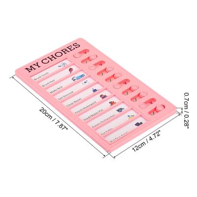 Checklist Board Set, 4 Pcs Chore Chart Plan with Card Pen My Chore, Blue Pink - Blue, Pink