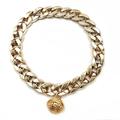 CSCHome Cat Collar with Bell Metal Cuban Chain Anti-Chewing Gold Chain Jewelry 11.8inch 19.7inch