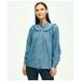 Brooks Brothers Women's Long Sleeve Chambray Blouse | Light Blue | Size 14