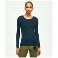 Brooks Brothers Women's Silk Viscose Crewneck Sweater | Navy | Size XL