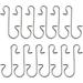 100 Pieces Ornament Hooks Metal Wire Hooks S-Shaped Hook Hangers Holder Christmas Tree Ball Pendant Hanging Decoration for Easter Navidad New Year Festival(Silver)