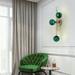 3-Light Mid-Century Modern Decorative Globe Wall Sconce Green Glass Wall Light Bedside Fixtures