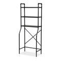 Bowery Hill Metal Over the Toilet Shelf Organizer in Sand Black