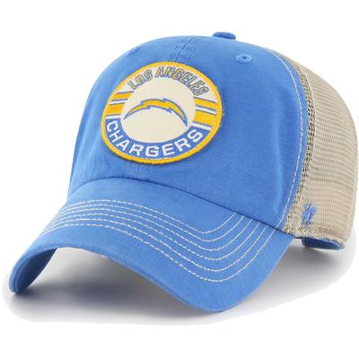 Men's '47 Powder Blue/Natural Los Angeles Chargers Notch Trucker Clean Up Adjustable Hat