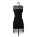 BB Dakota Casual Dress - Sheath Crew Neck Sleeveless: Black Print Dresses - Women's Size 2