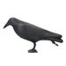 Crow Decoys Full Body Plastic Crow Decoy for Hunting Black Flocked Crow Decoy w/Feet Stake for Halloween Decor Yard Garden Decoration