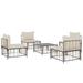 vidaXL Patio Furniture Set 5 Piece Sectional Sofa with Cushions Poly Rattan