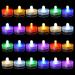 Submersible LED Lights Waterproof Pool Tea Lights Shower Led Lights Mini Led Lights for Crafts Led Party Light Swimming Pool Fountain Home Wedding Party Decorations (12 Pack RGB)