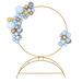 Oukaning 7.2 Ft Round Backdrop Stand for Parties Wedding Flower Display Frame Flower Balloon Backdrop Decor Rack Gold