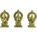 Royal Handicrafts Brass Goddess Lakshmi Lord Ganesha and Goddess Saraswati - Set Of 3 Statues