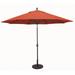 Deluxe Auto Tilt 11 Foot Round Umbrella-Sunbrella Solid Colors Fabric Type-Jockey Red Fabric Color-Antique Bronze Pole Finish Bailey Street Home