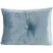 Jordan Manufacturing 20 x 14 Light Teal Solid Rectangular Tufted Decorative Lumbar Throw Pillow with Fabric Button
