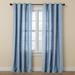 Wide Width Poly Cotton Canvas Grommet Panel by BrylaneHome in Carolina Blue (Size 48" W 108"L) Window Curtain Drape