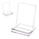 SANRUI Acrylic Display Easel Holders with 2.7''Ledge,2PC Clear Book Display Easel Holder for Displaying Tablets, Magazines,Notebooks CDs, etc