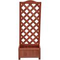 tradefirst Rectangular Wooden Planters With Trellis Panels 【|】Garden Planters Outdoor Patio Flower【|】Wooden Planters For Outdoor (120cm x 45cm x 30cm)