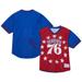 Men's Mitchell & Ness Red Philadelphia 76ers Jumbotron 3.0 Mesh V-Neck T-Shirt