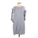 Ces Femme Casual Dress: Blue Stripes Dresses - Women's Size Medium