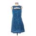 Kimchi Blue Casual Dress - A-Line: Blue Tortoise Dresses - Women's Size 4