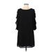 Vince Camuto Casual Dress - Shift Scoop Neck Short sleeves: Black Dresses - Women's Size 8