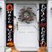 Halloween Door Curtain Trick or Treat Banner Door Sign