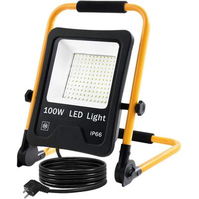 Naizy - led Baustrahler Arbeitsleuchte 100W 8500LM led Fluter Floodlight mit 3M Kabel und