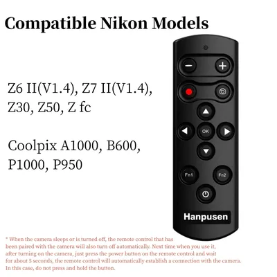 Hanpusen ML-L7B Drahtlose Fernbedienung Auslöser für Nikon Z5 Z30 Z6II Z7II Zfc Z50 P950 A1000 B600