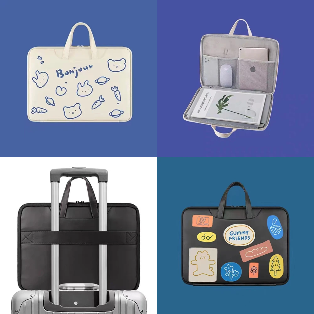 Laptop tasche 13,3 15,6 15 Zoll wasserdichte stoß feste Notebook-Hülle für MacBook Air Pro 13 15 Dell Xiaomi Huawei Handtasche Aktentasche Image