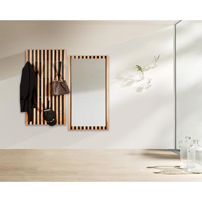 BlackWood »Piaforte Akustik-Edition« Massivholz Design-Garderobe Wildeiche Garderobe / Schwarz-Wildeiche natur / 62,5 cm Image