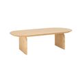 Table basse ovale en bois de sapin marron 120x35cm