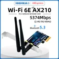 Wi-Fi 6E intel AX210 PCIe Wifi Card 2.4G/5G/6GHz 5374Mbps PCI Express Wireless Network Cards