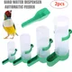 2 Pcs Pet Bird Drinker Feeder Food Spoon Bird Supplies Parrot Parakeet Automatic Water Cups Bottle