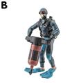 Resin Figures Model Garage Kit Diver And Fish Figures Toys 3D Doll. S0V3