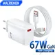 67W USB GaN Charger Super Fast Charging High Speed Quick Charge Charger Mobile Cell Phone 6A Type C