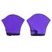 OUNONA 1 Pair Swimming Gloves Half Finger Gloves Webbed Aquatic Fit Traning Gloves Paddle Diving Gloves (Purple Size M)