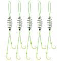 5pcs Fishing Accessories Silver Carp And Bighead Fishing Rig Carp Fishing With PE Line Fluorescent Hook Carbon Steel Fishing Hook Barbed Double Hook Fishing Gear 13#